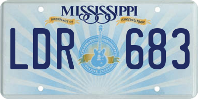 MS license plate LDR683