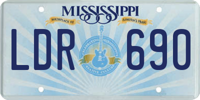 MS license plate LDR690