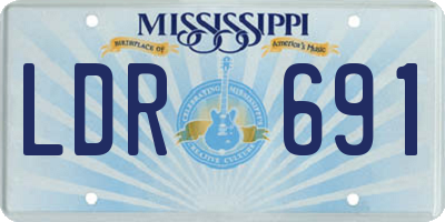 MS license plate LDR691