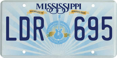 MS license plate LDR695