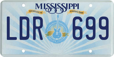 MS license plate LDR699