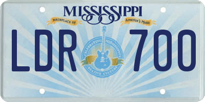 MS license plate LDR700