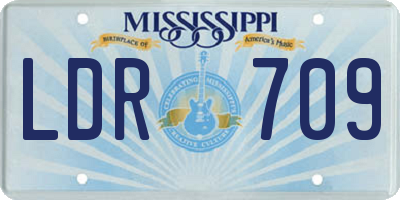 MS license plate LDR709