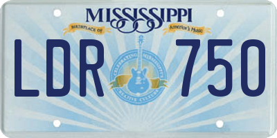 MS license plate LDR750