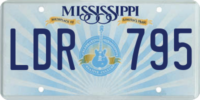 MS license plate LDR795