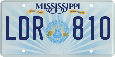 MS license plate LDR810