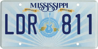 MS license plate LDR811