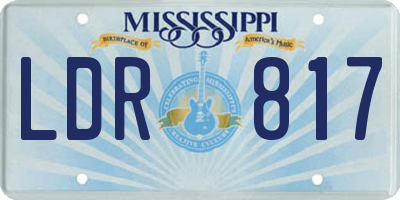 MS license plate LDR817