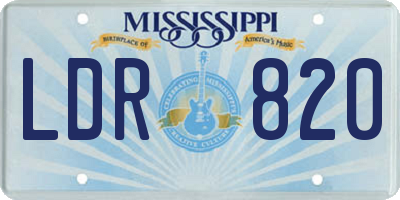 MS license plate LDR820