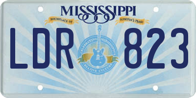 MS license plate LDR823