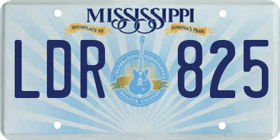 MS license plate LDR825