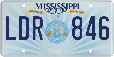 MS license plate LDR846