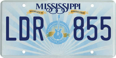 MS license plate LDR855