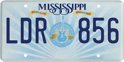 MS license plate LDR856