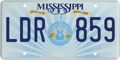 MS license plate LDR859