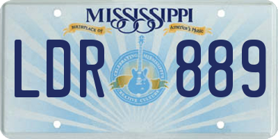 MS license plate LDR889