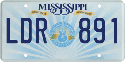 MS license plate LDR891
