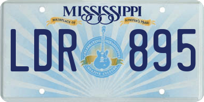 MS license plate LDR895