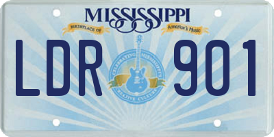 MS license plate LDR901