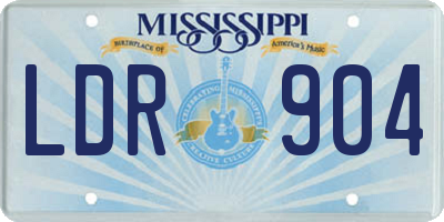 MS license plate LDR904