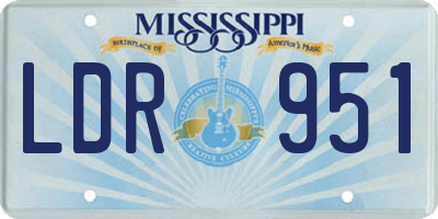 MS license plate LDR951