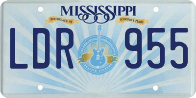 MS license plate LDR955