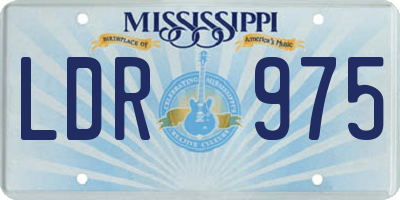 MS license plate LDR975