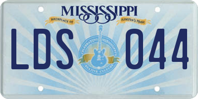 MS license plate LDS044