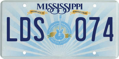 MS license plate LDS074