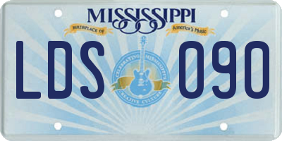 MS license plate LDS090