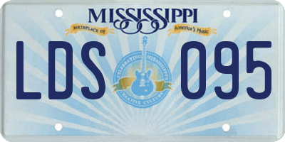 MS license plate LDS095