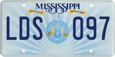 MS license plate LDS097