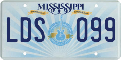 MS license plate LDS099