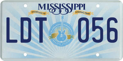 MS license plate LDT056