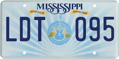 MS license plate LDT095