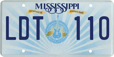 MS license plate LDT110