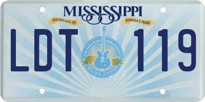MS license plate LDT119