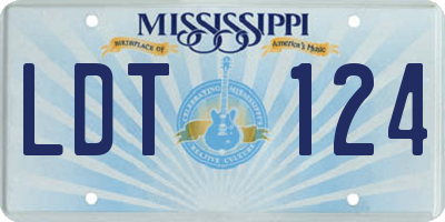 MS license plate LDT124