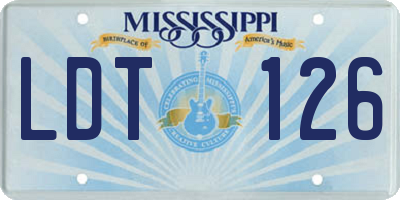 MS license plate LDT126
