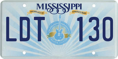 MS license plate LDT130