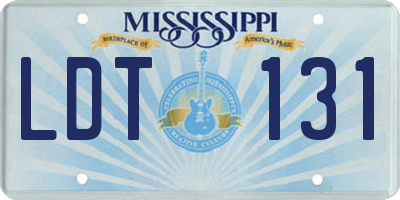 MS license plate LDT131