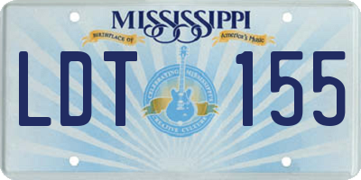 MS license plate LDT155
