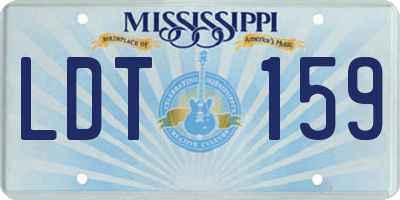 MS license plate LDT159