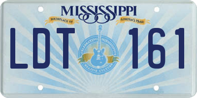 MS license plate LDT161