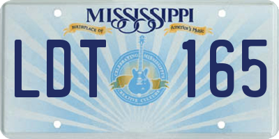 MS license plate LDT165