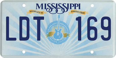 MS license plate LDT169