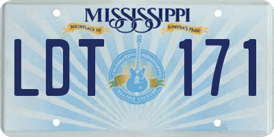 MS license plate LDT171