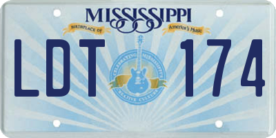 MS license plate LDT174