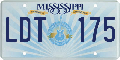 MS license plate LDT175