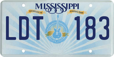 MS license plate LDT183